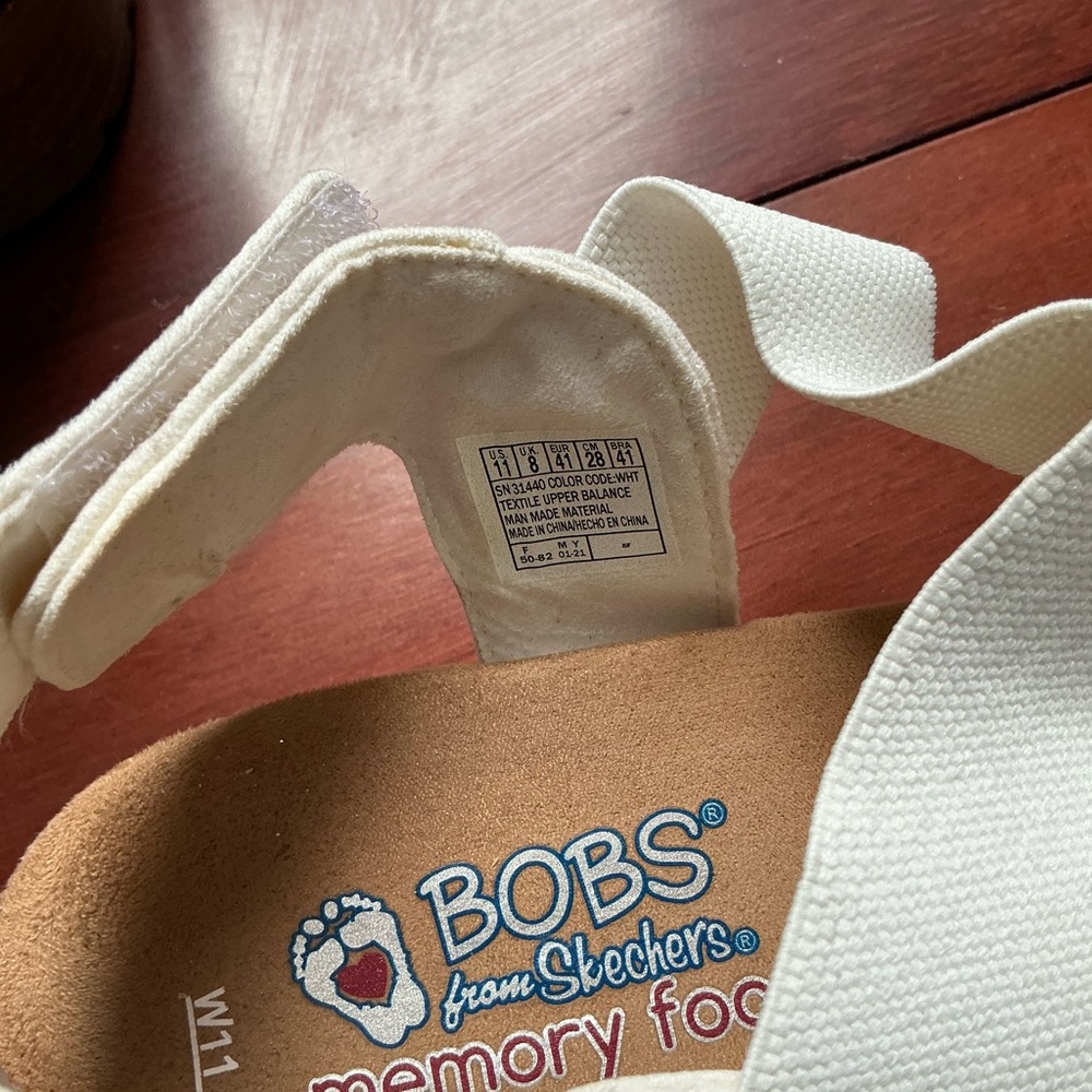BOBS from Skechers White Women's Strap Sandals - Picture 4 of 4
